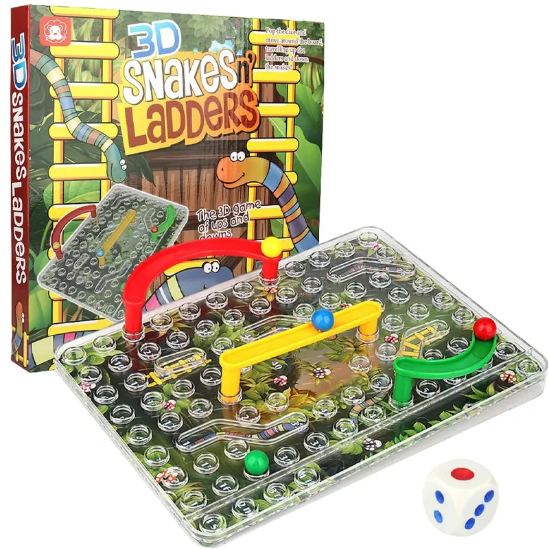 3D Snake & Ladder Board Game for 2–4 Players – Interactive Parent-Child Multiplayer Game (007-80)